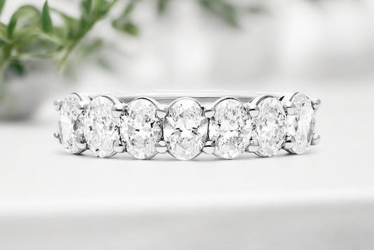 Oval Brilliant Diamond Anniversary Ring