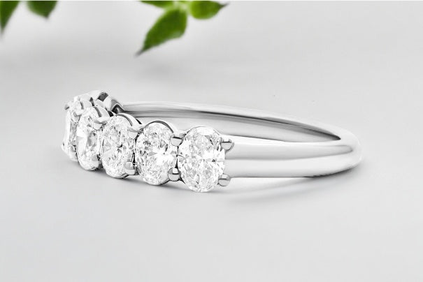 Oval Brilliant Diamond Anniversary Ring