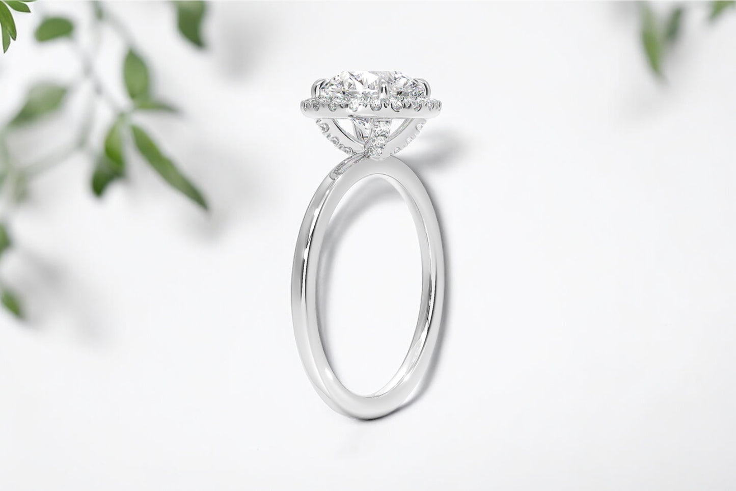 Round Brilliant Diamond Halo Engagement Ring