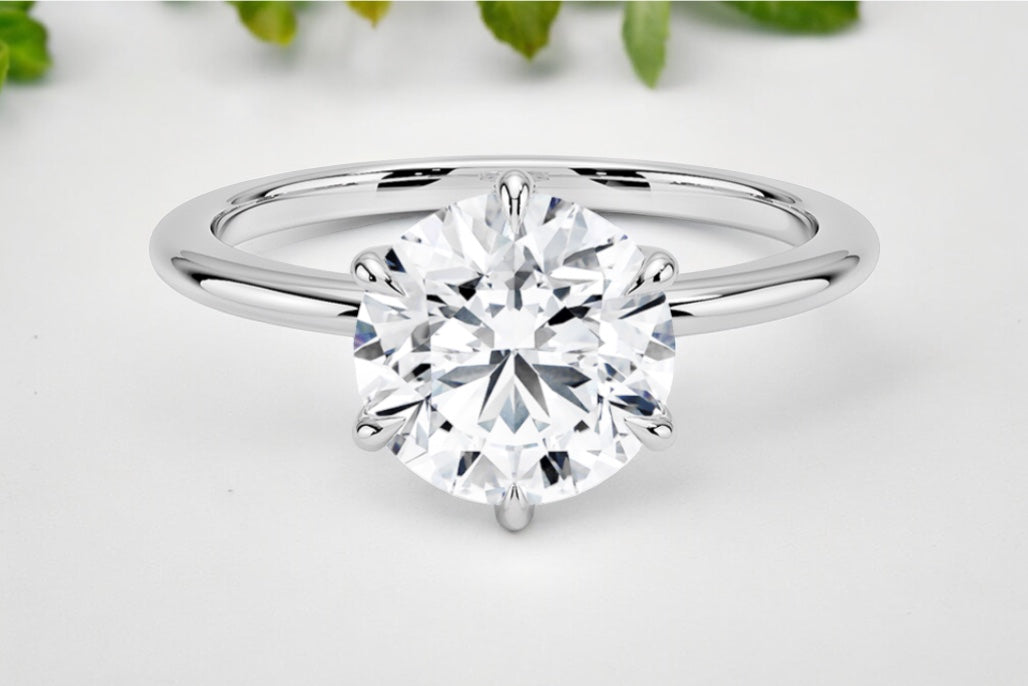 Round Brilliant Diamond 6-prongs Solitaire Engagement Ring