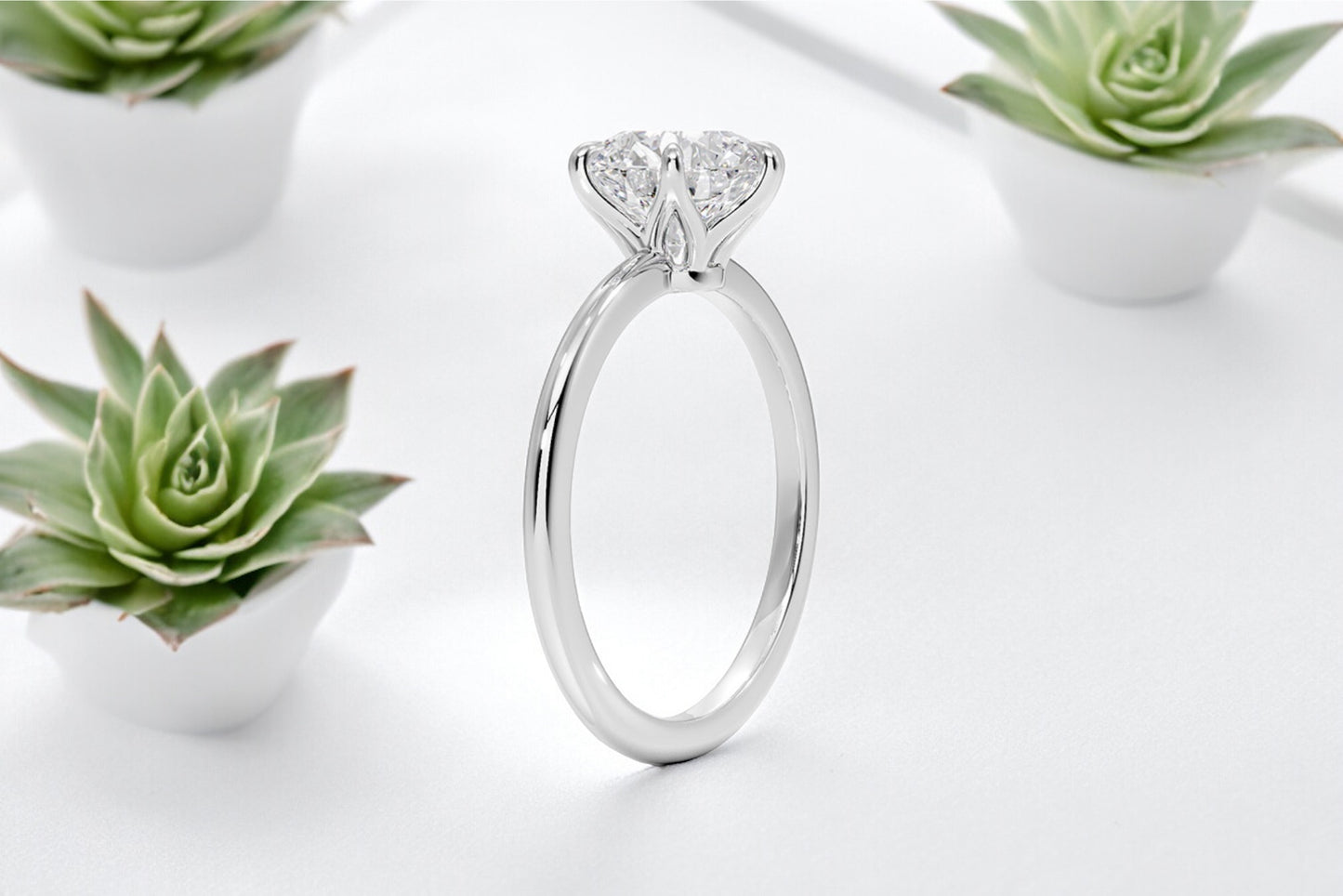 Round Brilliant Diamond 6-prongs Solitaire Engagement Ring